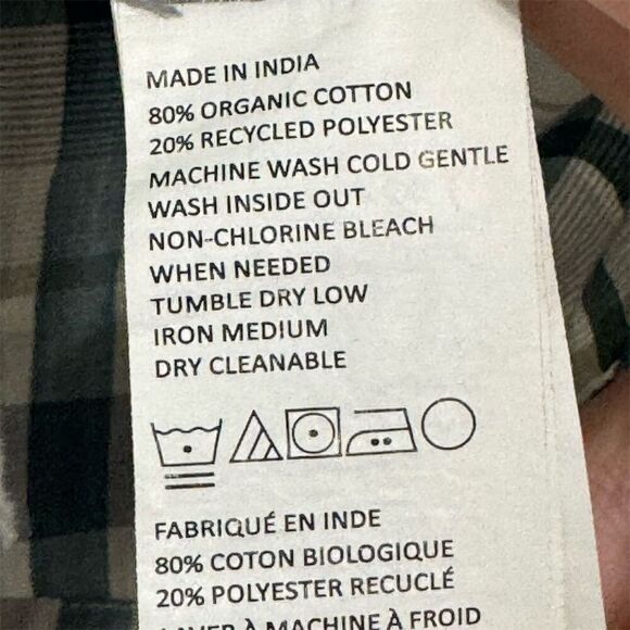 prAna XX-Large Plaid Organic Cotton Shirt Short Sleeve Eco Button Up Travel - Picture 5 of 5